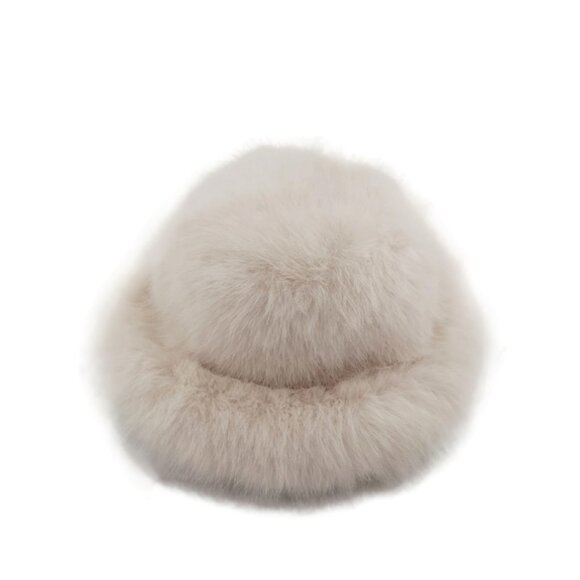 Faux Fur Bucket Hat Retro Y2K Winter Warmer Fisherman Cap Elegant Chic main image 5